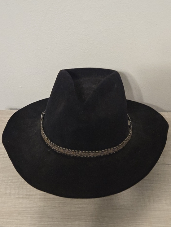 Resistol Other - Vintage Resistol Quicksilver Black Cowboy Hat 7 1/4 Western Band Faded Horseboy